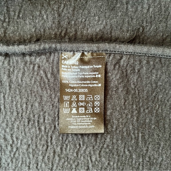 Maison Scotch Scotch & Soda Quilted Grey Moto Jacket - Picture 8 of 8